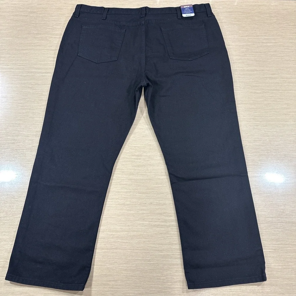 NWT George Men's Slim Straight Leg Jeans‎ Black Size 46x30 Classic Look Denim
